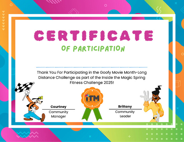 Pink And Blue Modern Colorful Certificate - 1